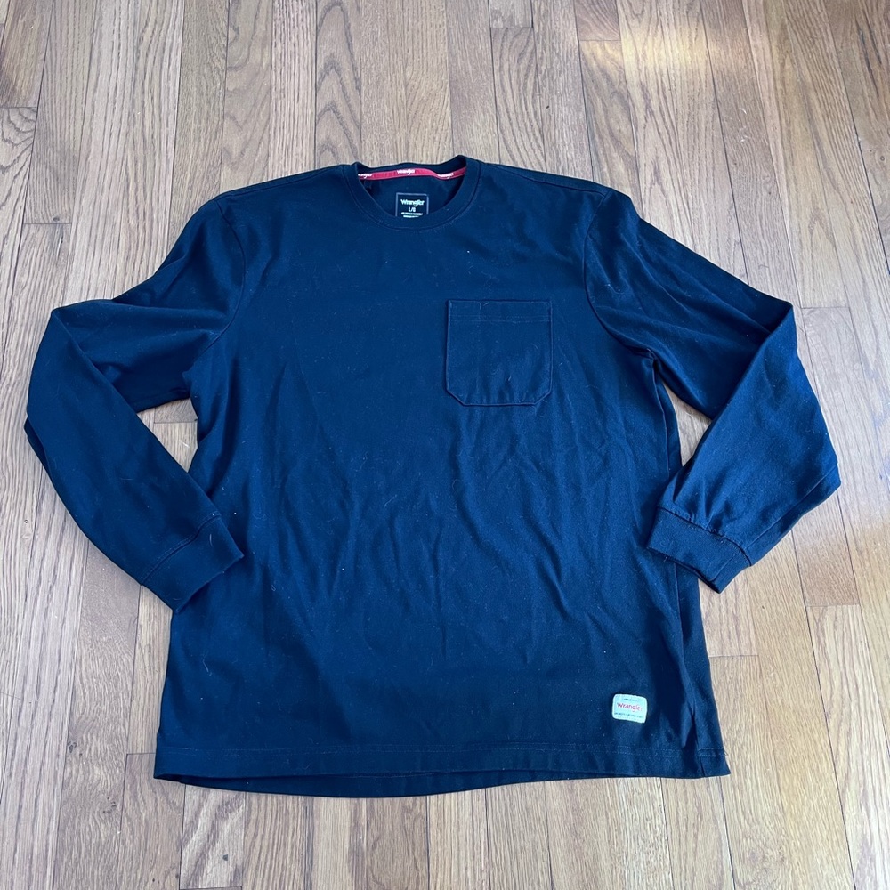 Wrangler Men's Black Long Sleeve Casual Tee